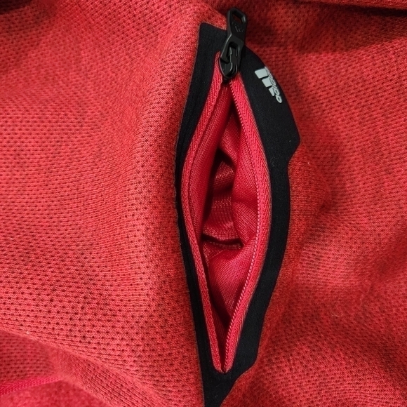 Adidas Mens Medium Red Sports Performance 1/2 Zip Fleece Pullover, Men's 2X - Picture 5 of 7